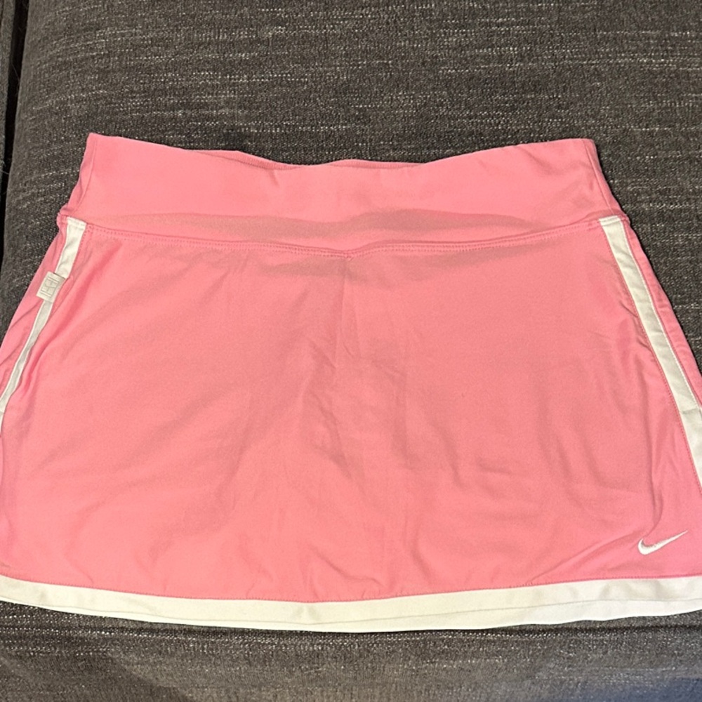 Nike Pink and White Athletic Skirt